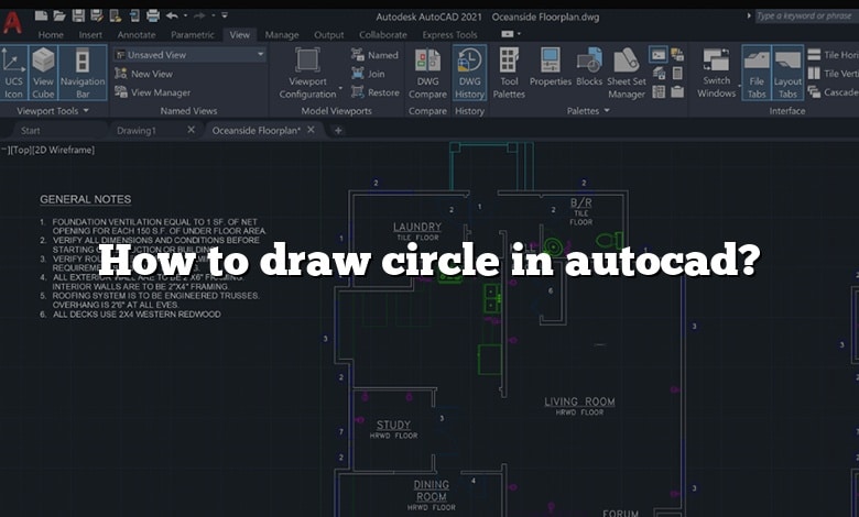 How to draw circle in autocad?