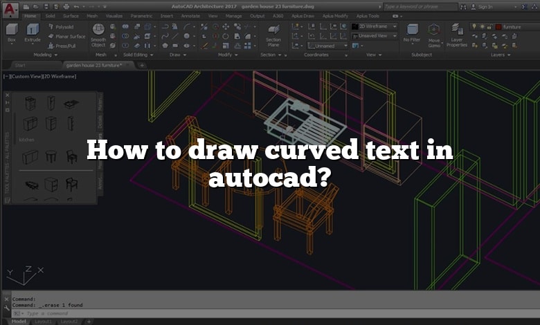 How to draw curved text in autocad?