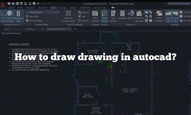 How to draw drawing in autocad?