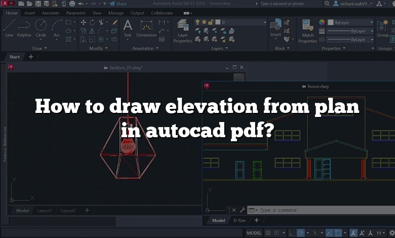 How to draw elevation from plan in autocad pdf?