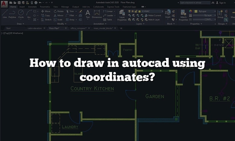 How to draw in autocad using coordinates?