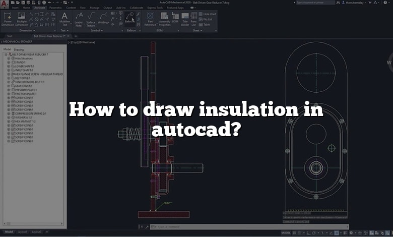 How to draw insulation in autocad?