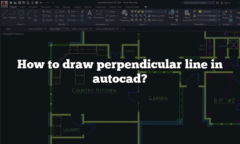 How to draw perpendicular line in autocad?