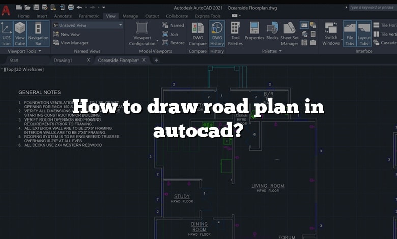How to draw road plan in autocad?