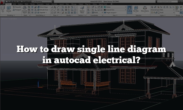 How to draw single line diagram in autocad electrical?