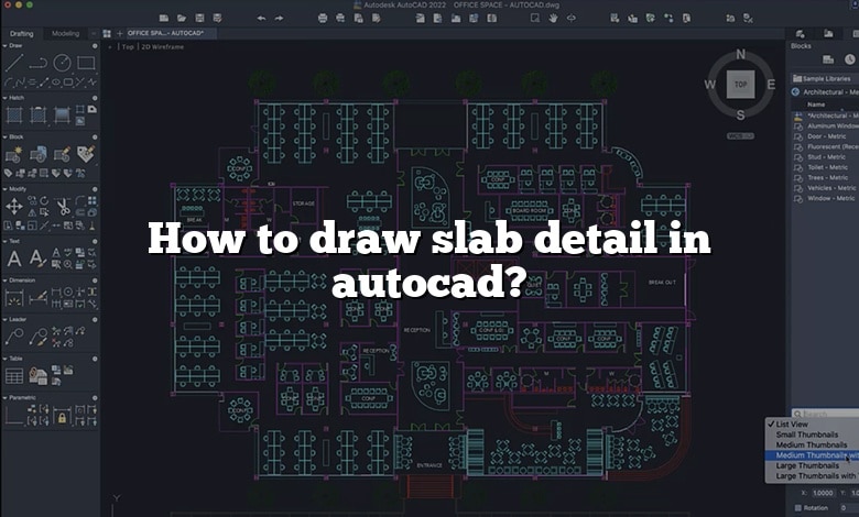 How to draw slab detail in autocad?