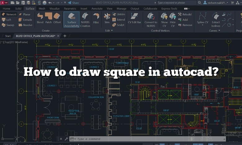 How to draw square in autocad?