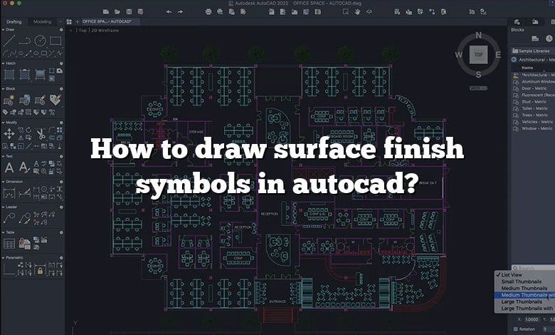 How to draw surface finish symbols in autocad?