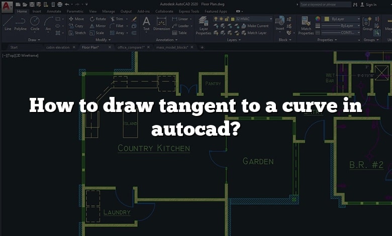 How to draw tangent to a curve in autocad?