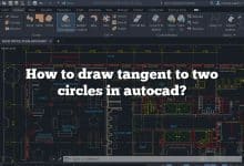 How to draw tangent to two circles in autocad?