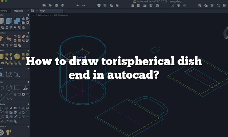 How to draw torispherical dish end in autocad?