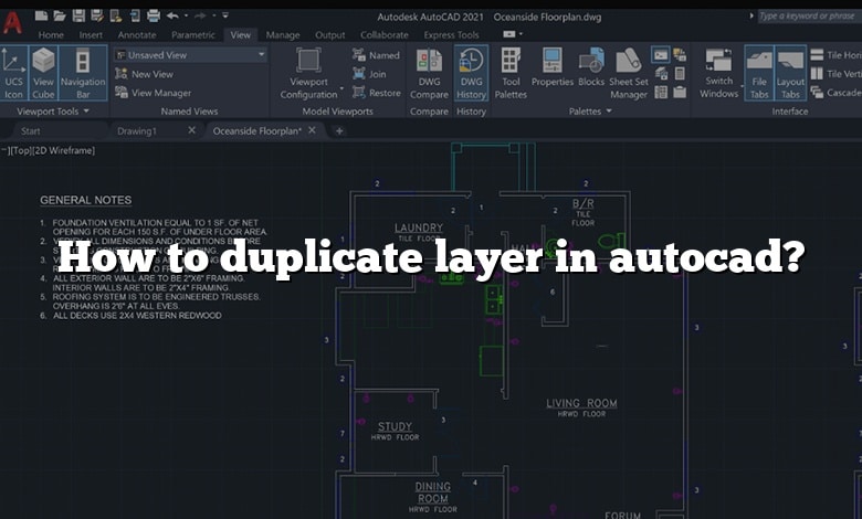 How to duplicate layer in autocad?