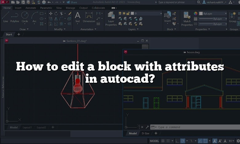 How to edit a block with attributes in autocad?