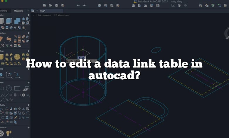 How to edit a data link table in autocad?