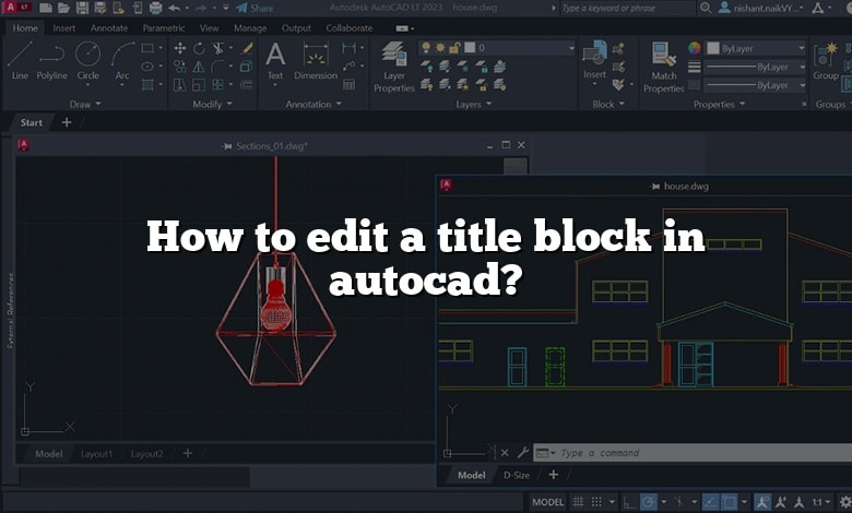 How to edit a title block in autocad?
