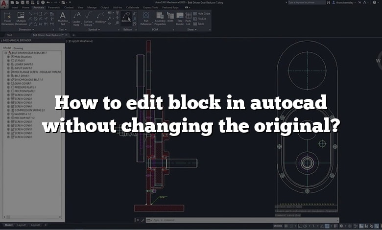 How to edit block in autocad without changing the original?