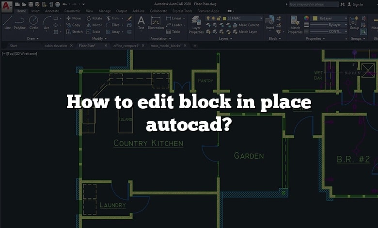 How to edit block in place autocad?