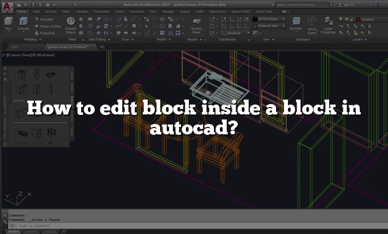 How to edit block inside a block in autocad?