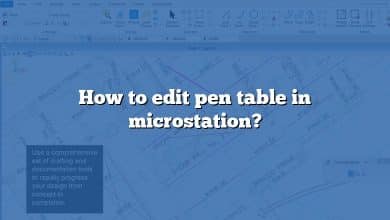 How to edit pen table in microstation?