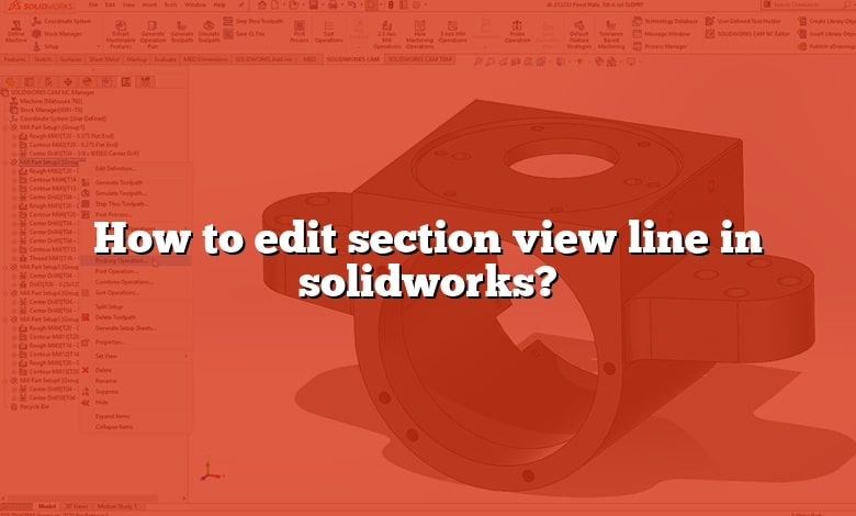How to edit section view line in solidworks?
