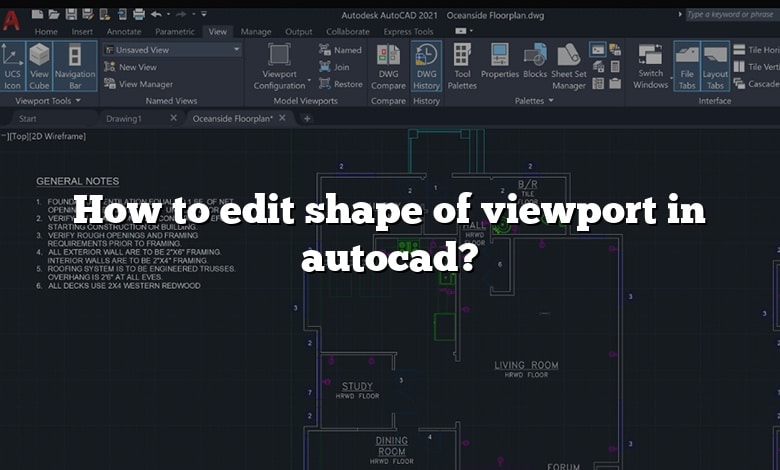 How to edit shape of viewport in autocad?