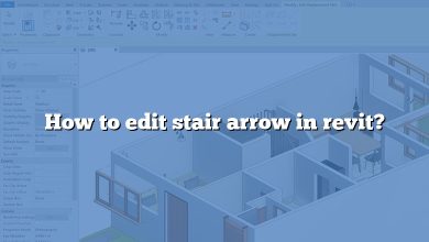 How to edit stair arrow in revit?