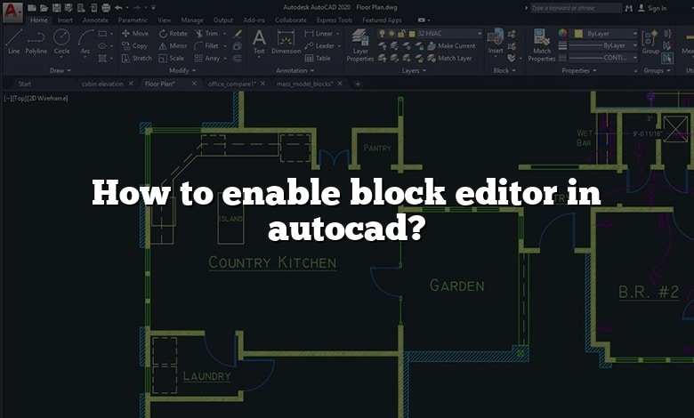 How to enable block editor in autocad?