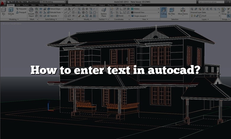 How to enter text in autocad?