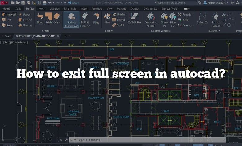 How to exit full screen in autocad?