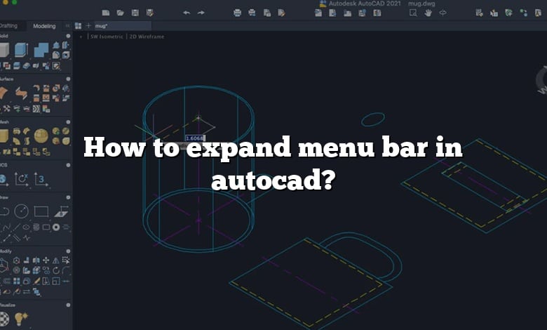 How to expand menu bar in autocad?