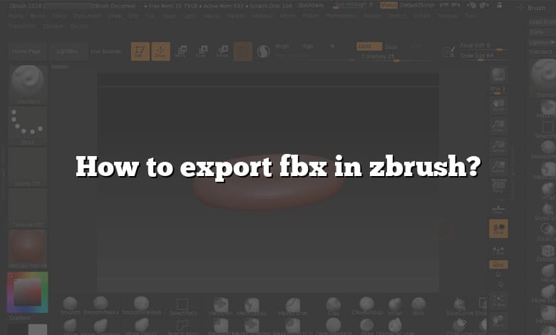 How to export fbx in zbrush?