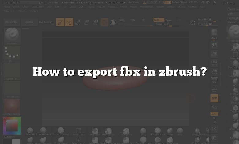 How to export fbx in zbrush?