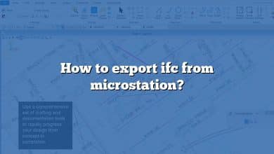 How to export ifc from microstation?