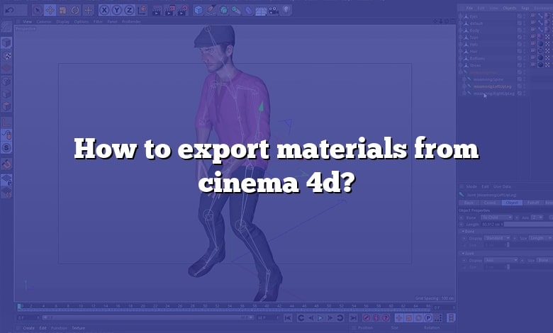 How to export materials from cinema 4d?