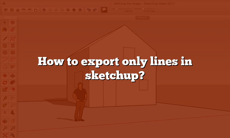 How to export only lines in sketchup?