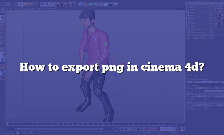 How to export png in cinema 4d?
