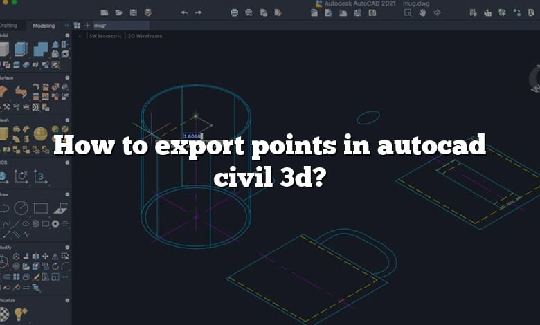 How to export points in autocad civil 3d?