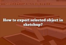 How to export selected object in sketchup?