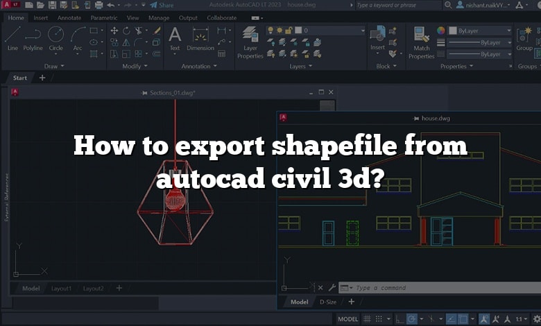 How to export shapefile from autocad civil 3d?