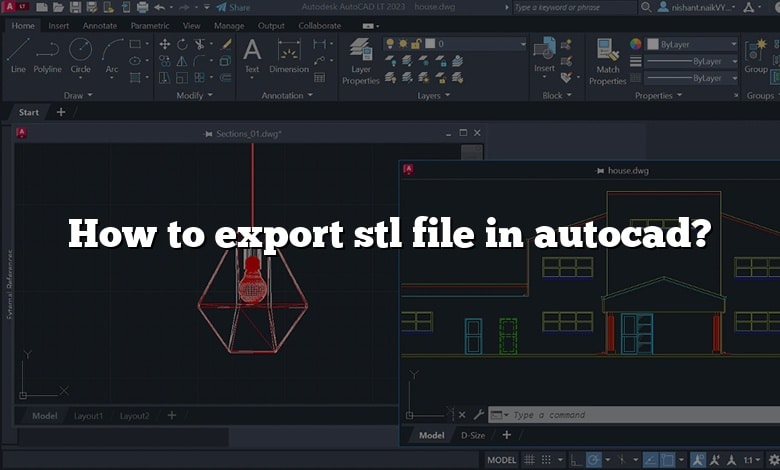 How to export stl file in autocad?
