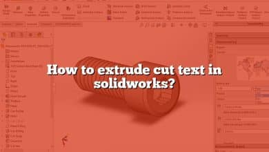 How to extrude cut text in solidworks?