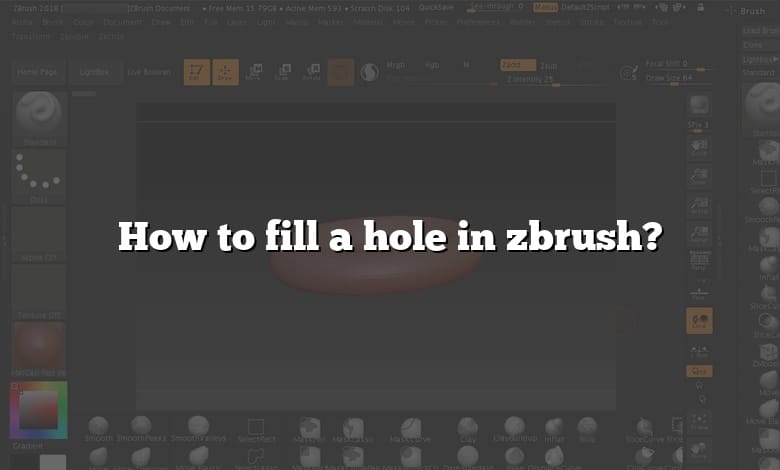 How to fill a hole in zbrush?