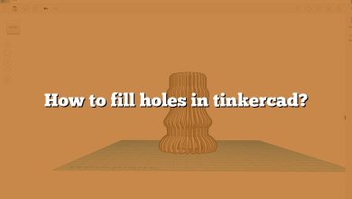 How to fill holes in tinkercad?