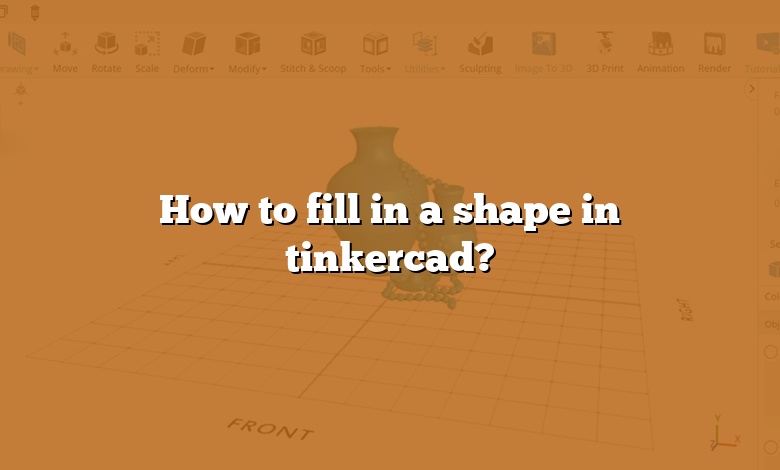 How to fill in a shape in tinkercad?