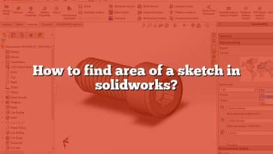 How to find area of a sketch in solidworks?
