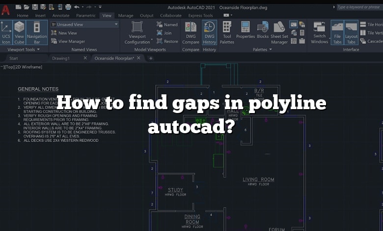 How to find gaps in polyline autocad?