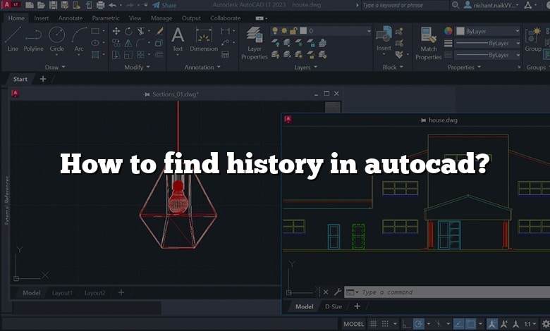 How to find history in autocad?
