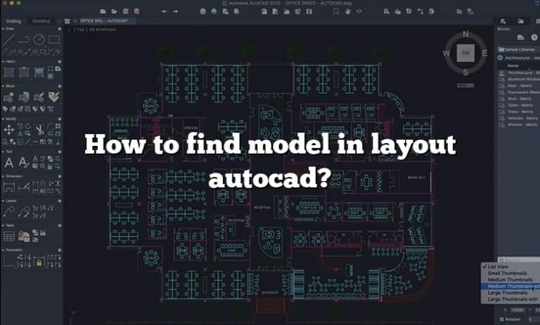 How to find model in layout autocad?