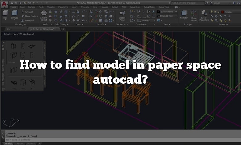 How to find model in paper space autocad?