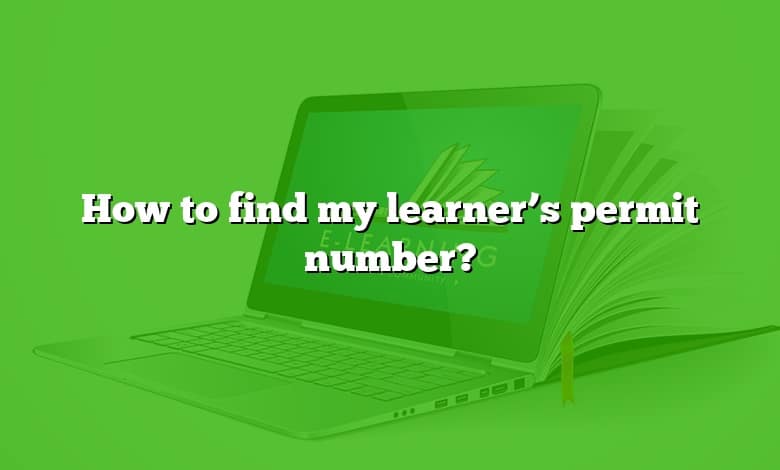 How to find my learner’s permit number?